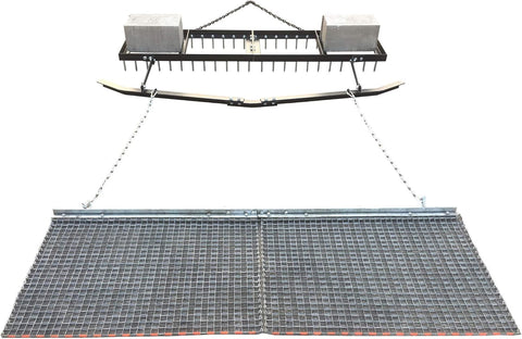6 Ft Spike Drag Mat with Leveling Bar – Heavy - Duty Steel Mesh Arena & Driveway Drag for ATV, UTV, Tractor – Rust - Resistant Field Drag, 72"x18" - with | Sold by Uncle Wiener's Wholesale