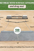 6 Ft Spike Drag Mat with Leveling Bar – Heavy - Duty Steel Mesh Arena & Driveway Drag for ATV, UTV, Tractor – Rust - Resistant Field Drag, 72"x18" - with | Sold by Uncle Wiener's Wholesale