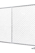 6 ft x 12 ft Portable Chain Link Fence Panel with Base & Clip – Construction Site Temporary Barrier – Galvanized Steel - with 20+ Units | Sold by Uncle Wiener's Wholesale