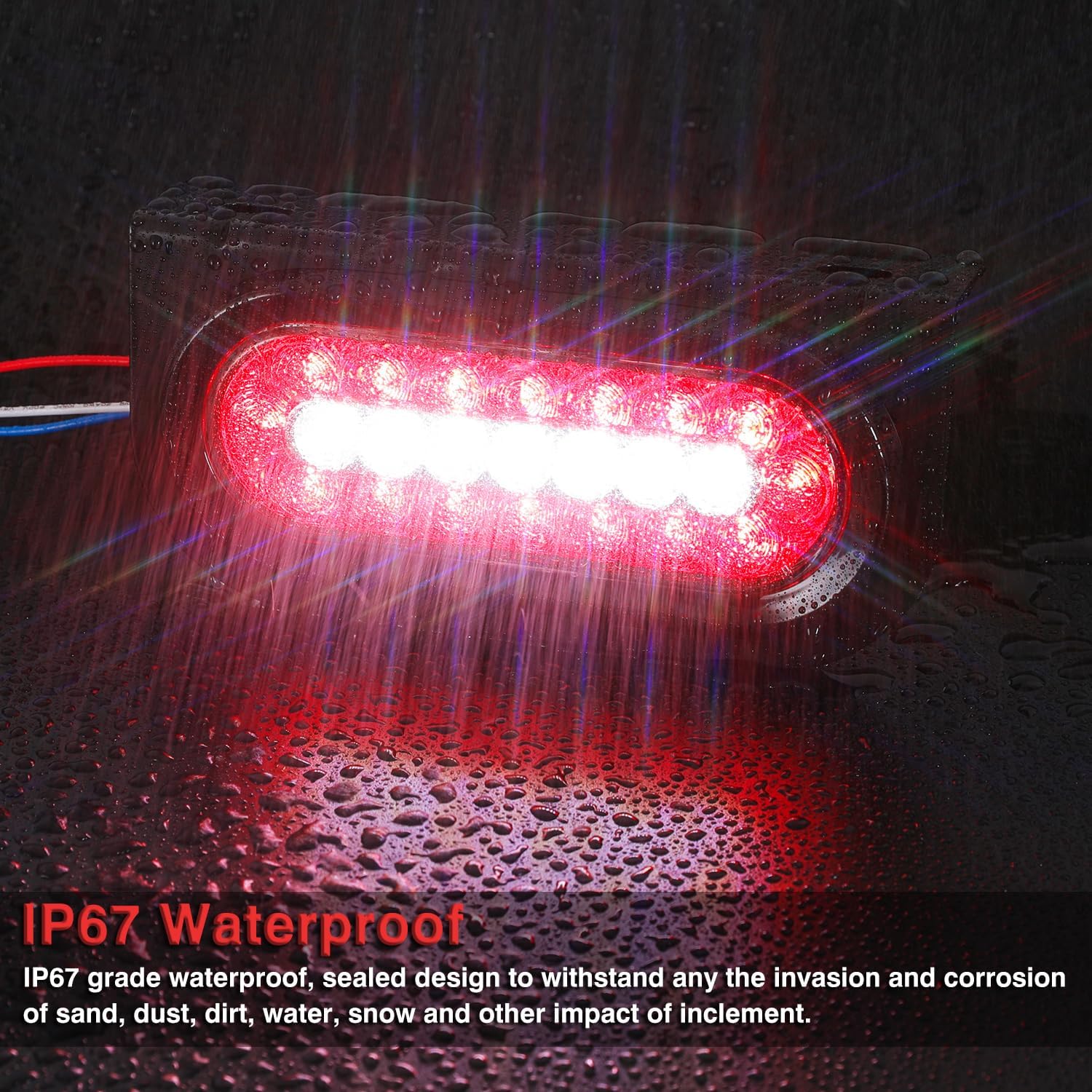 6" Oval LED Trailer Light Kit 2PCS Waterproof Brake Turn Reverse Lights 6INCHO - with | Sold by Uncle Wiener's Wholesale