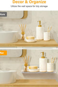 6 - Pack Clear Acrylic Floating Wall Shelves – 15" Invisible Display Storage Racks for Bathroom, Kitchen, Bedroom (Model: B0D5LZ1G42) - with | Sold by Uncle Wiener's Wholesale