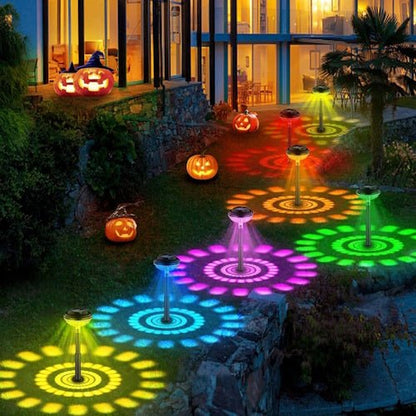 6-Pack RGB LED Solar Lawn Pathway Lights Color Changing Outdoor Garden Lights 937011 - with | Sold by Uncle Wiener's Wholesale