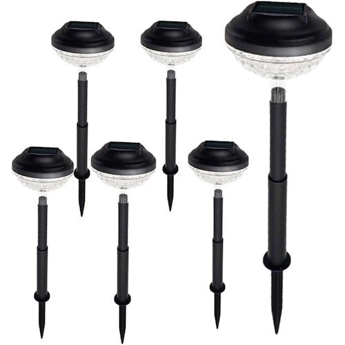 6-Pack RGB LED Solar Lawn Pathway Lights Color Changing Outdoor Garden Lights 937011 - with | Sold by Uncle Wiener's Wholesale