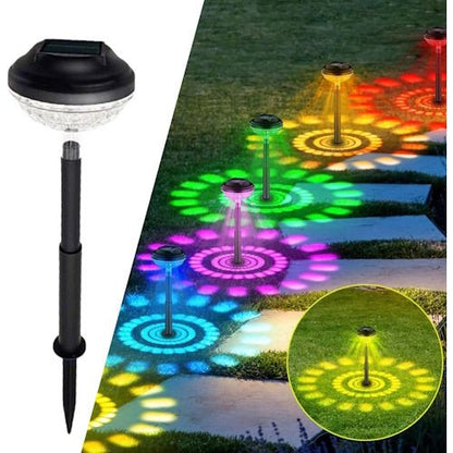 6-Pack RGB LED Solar Lawn Pathway Lights Color Changing Outdoor Garden Lights 937011 - with | Sold by Uncle Wiener's Wholesale