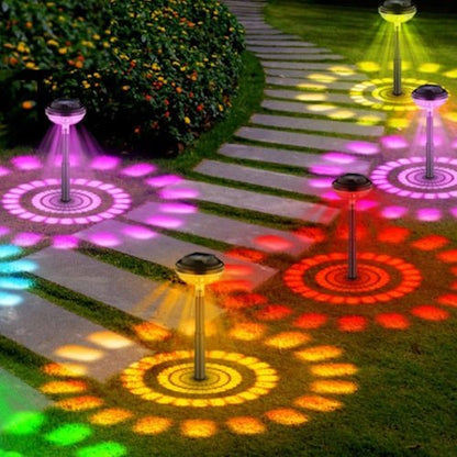 6-Pack RGB LED Solar Lawn Pathway Lights Color Changing Outdoor Garden Lights 937011 - with | Sold by Uncle Wiener's Wholesale