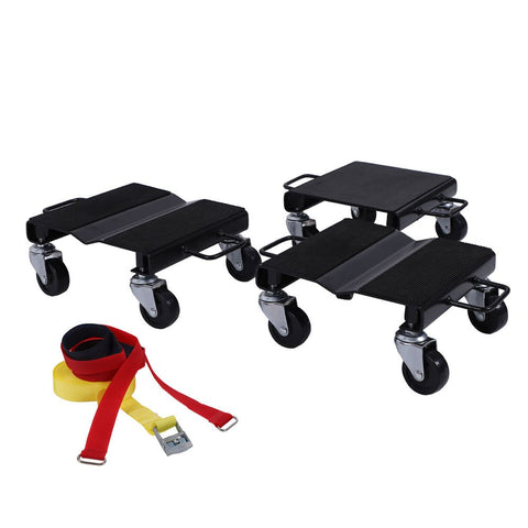6 - Piece 1500 LBS Snowmobile Dolly Set with Straps & Casters | SKU: SSNDS - with | Sold by Uncle Wiener's Wholesale