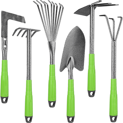 6-Piece Garden Hand Tool Set Trowel Rake Cultivator Weeder GRDTO6 - with | Sold by Uncle Wiener's Wholesale