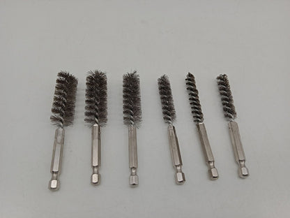6-Piece Stainless Steel Bore Brush Set for Tube, Pipe, Hole & Fitting Cleaning T0985 - with | Sold by Uncle Wiener's Wholesale