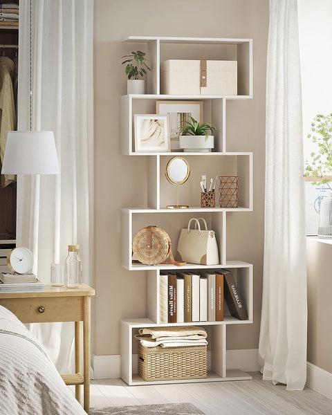 6 - Tier Bookcase Room Divider – Cube Storage Display Shelf - with Balck | Sold by Uncle Wiener's Wholesale