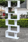 6 - Tier Bookcase Room Divider – Cube Storage Display Shelf - with White | Sold by Uncle Wiener's Wholesale