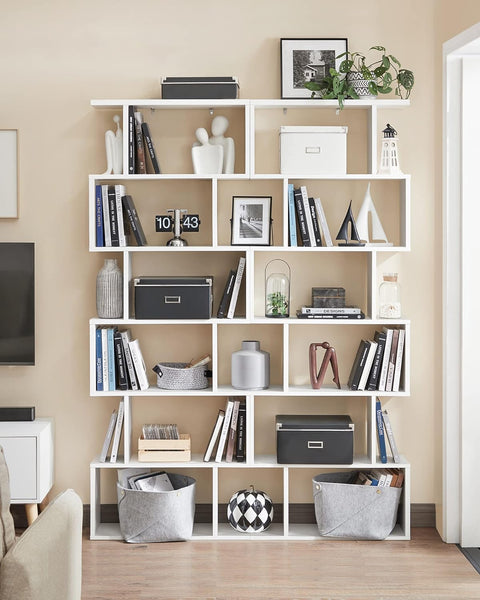 6 - Tier Bookcase Room Divider – Cube Storage Display Shelf - with Balck | Sold by Uncle Wiener's Wholesale