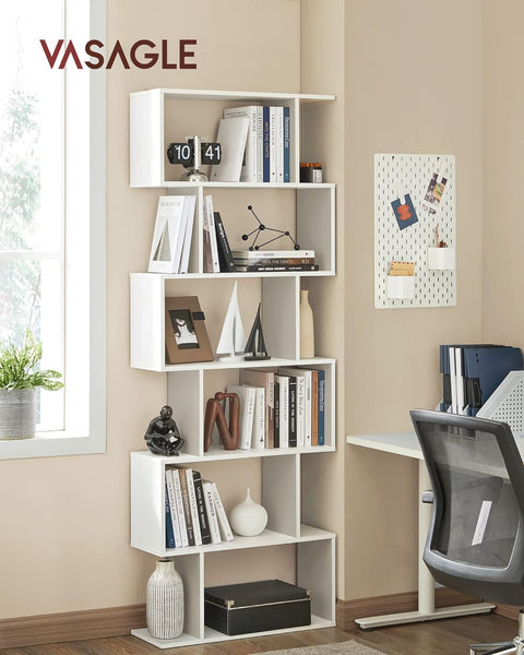 6 - Tier Bookcase Room Divider – Cube Storage Display Shelf - with Balck | Sold by Uncle Wiener's Wholesale
