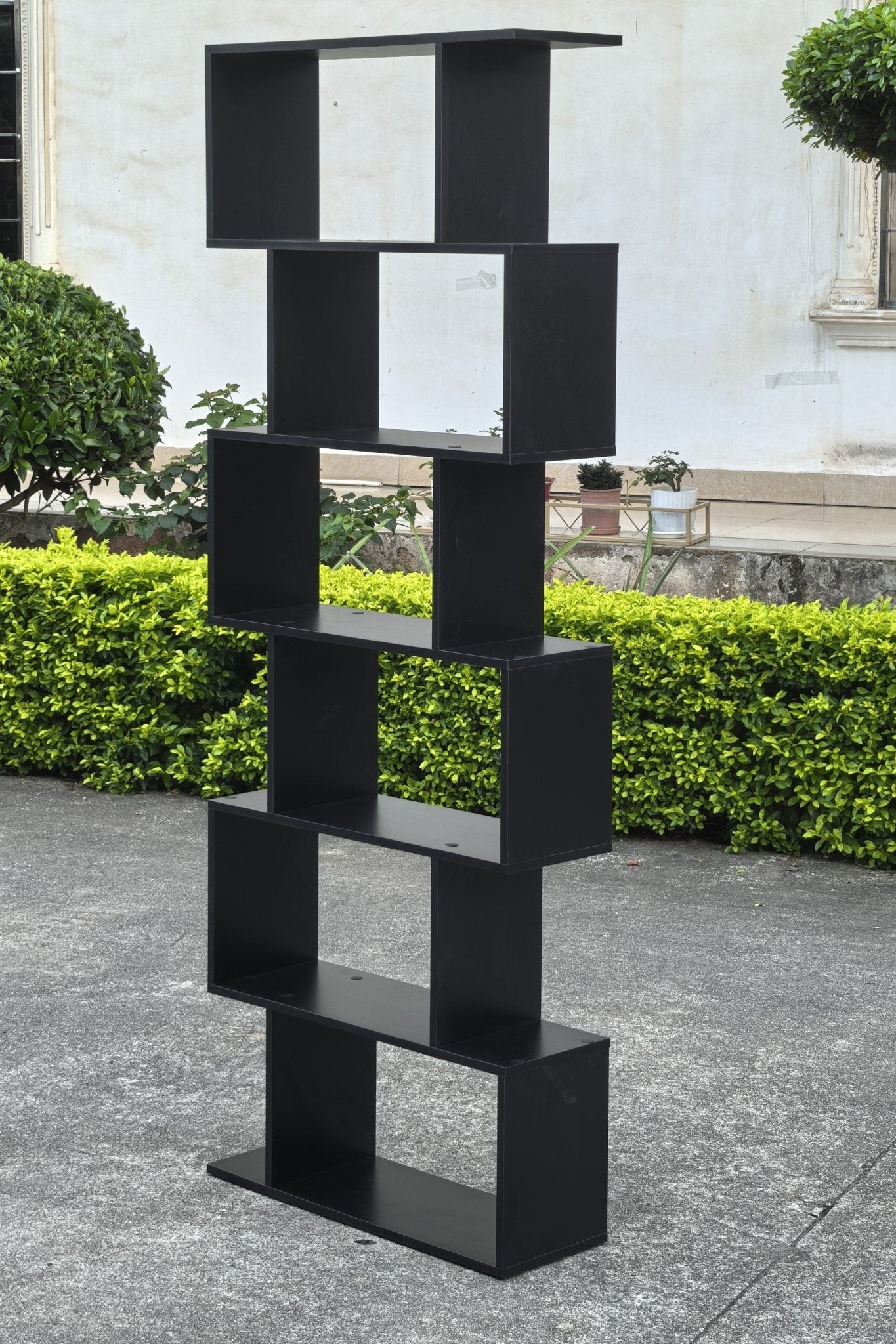 6 - Tier Bookcase Room Divider – Cube Storage Display Shelf - with Balck | Sold by Uncle Wiener's Wholesale