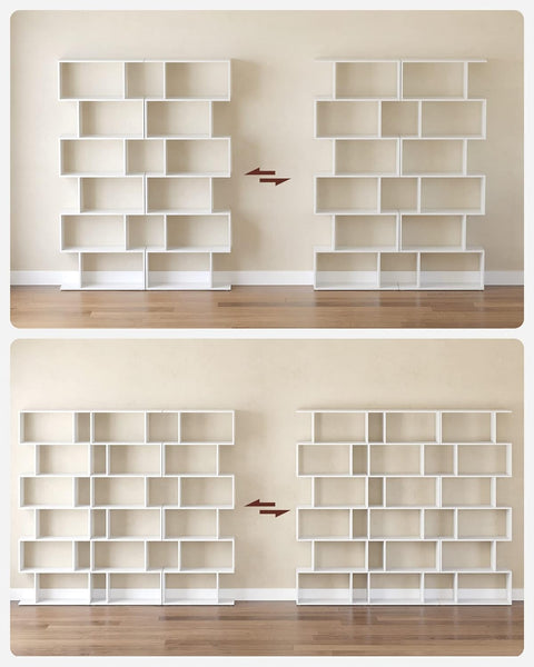 6 - Tier Bookcase Room Divider – Cube Storage Display Shelf - with Balck | Sold by Uncle Wiener's Wholesale