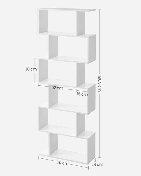 6 - Tier Bookcase Room Divider – Cube Storage Display Shelf - with Balck | Sold by Uncle Wiener's Wholesale