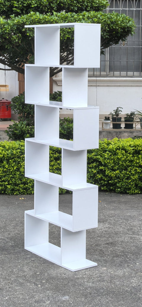 6 - Tier Bookcase Room Divider – Cube Storage Display Shelf - with Balck | Sold by Uncle Wiener's Wholesale