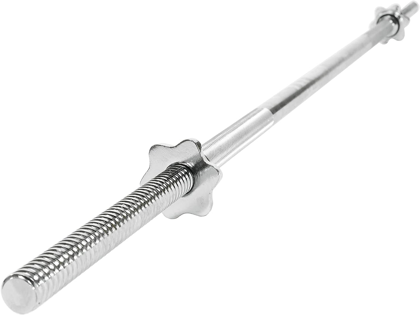 60" Chrome Threaded Barbell Bar with Ring Collars – 1 Standard Weightlifting Bar STBB60 - with | Sold by Uncle Wiener's Wholesale