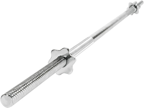 60" Chrome Threaded Barbell Bar with Ring Collars – 1 Standard Weightlifting Bar STBB60 - with | Sold by Uncle Wiener's Wholesale