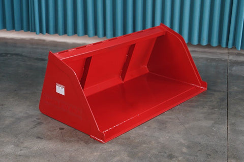 60-Inch Mini Skid Steer Bucket in Red for Snow and Mulch

Front View of Heavy-Duty Snow & Mulch Bucket Attachment

Side View of Red 60-Inch Skid Steer Loader Bucket

Angled Perspective of Reinforced High-Capacity Skid Steer Bucket
