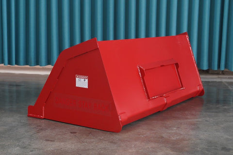 60-Inch Mini Skid Steer Bucket in Red for Snow and Mulch

Front View of Heavy-Duty Snow & Mulch Bucket Attachment

Side View of Red 60-Inch Skid Steer Loader Bucket

Angled Perspective of Reinforced High-Capacity Skid Steer Bucket