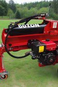 60 Ton Hydraulic Log Splitter with red frame – front view
Gas-powered Lifan 15HP Log Splitter trailer – side angle
Four-way wedge hydraulic wood splitter on heavy-duty tires
Towable 60 ton log splitter with highway tires and LED lights