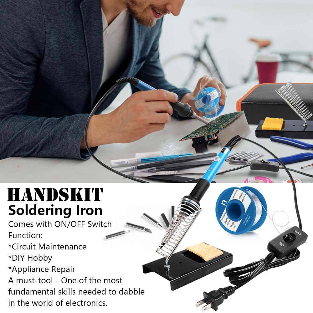 60 Watt Soldering Iron Kit with Stand, Wire & Repair Tools 21 - in - 1 TP936S1 - with | Sold by Uncle Wiener's Wholesale