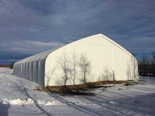 60′ WIDE DOUBLE TRUSS STORAGE BUILDINGS - with Standard 60X100X25 26.5 OZ PVC Cover | Sold by Uncle Wiener's Wholesale