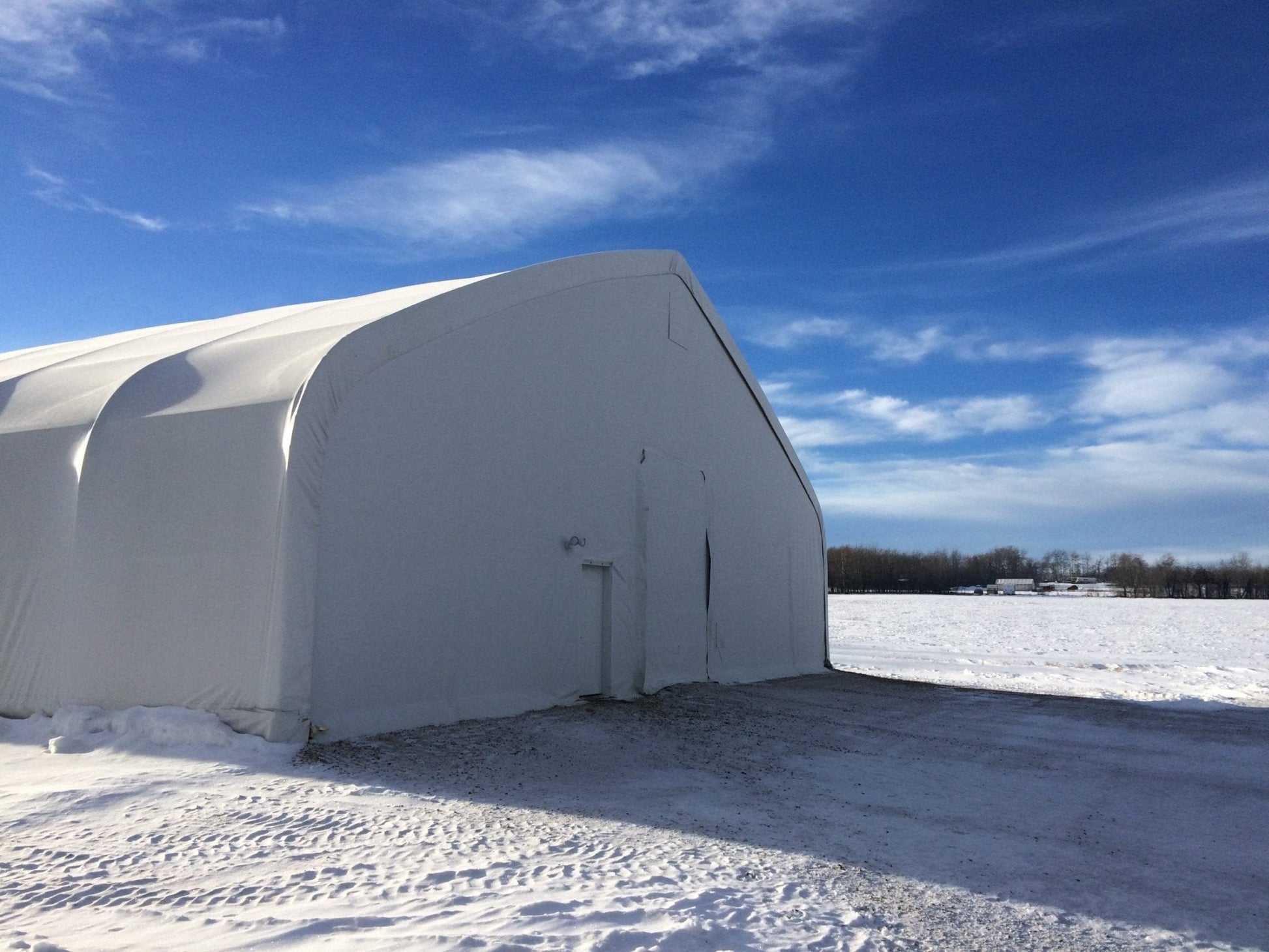 60′ WIDE DOUBLE TRUSS STORAGE BUILDINGS - with Standard 60X100X25 26.5 OZ PVC Cover | Sold by Uncle Wiener's Wholesale