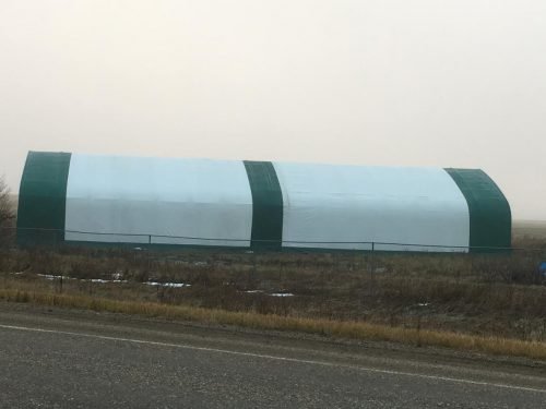 60′ WIDE DOUBLE TRUSS STORAGE BUILDINGS - with Standard 60X100X25 26.5 OZ PVC Cover | Sold by Uncle Wiener's Wholesale