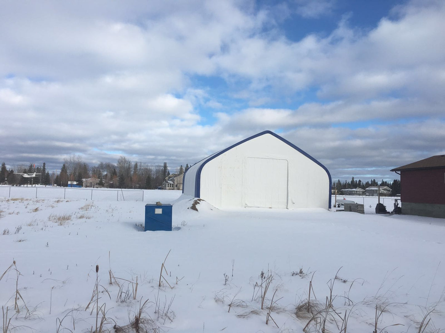 60′ WIDE DOUBLE TRUSS STORAGE BUILDINGS - with Standard 60X100X25 26.5 OZ PVC Cover | Sold by Uncle Wiener's Wholesale