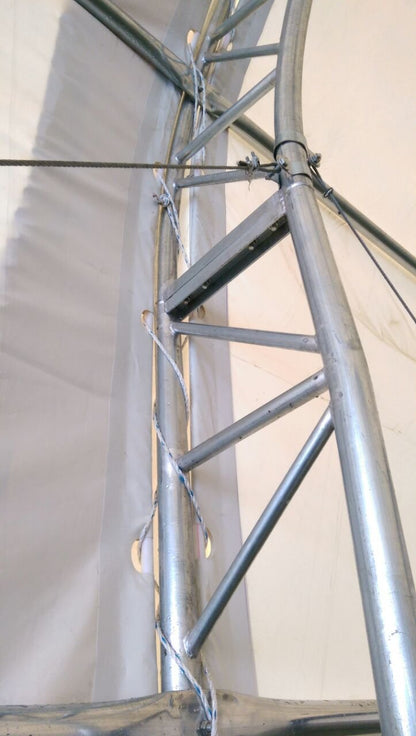 60′ WIDE DOUBLE TRUSS STORAGE BUILDINGS - with Standard 60X100X25 26.5 OZ PVC Cover | Sold by Uncle Wiener's Wholesale