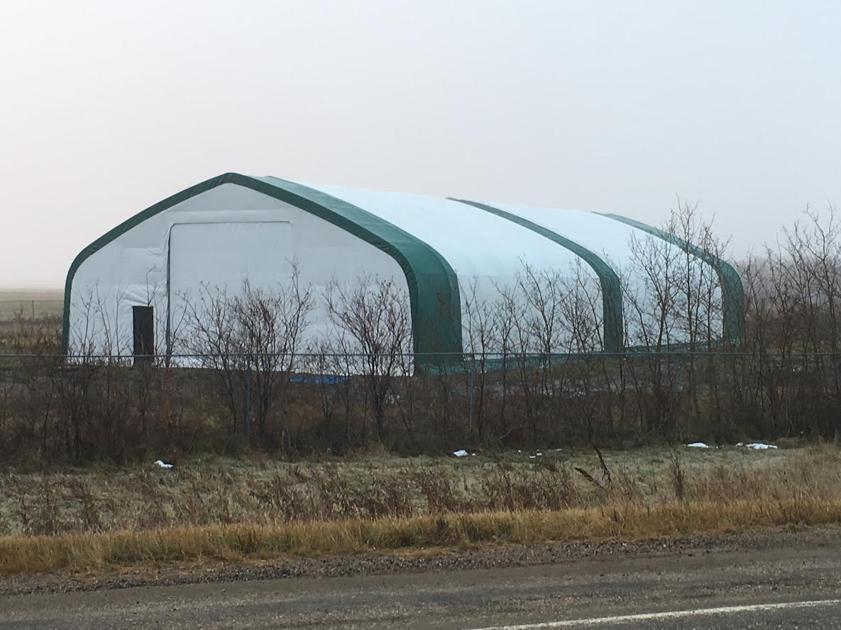 60′ WIDE DOUBLE TRUSS STORAGE BUILDINGS - with Standard 60X100X25 26.5 OZ PVC Cover | Sold by Uncle Wiener's Wholesale