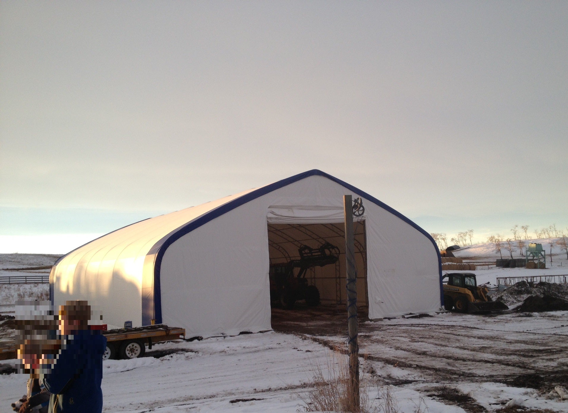 60′ WIDE DOUBLE TRUSS STORAGE BUILDINGS - with Standard 60X100X25 26.5 OZ PVC Cover | Sold by Uncle Wiener's Wholesale