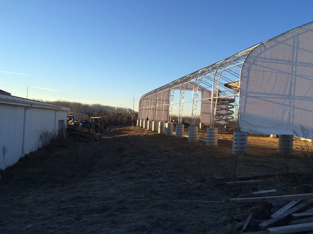 60′ WIDE DOUBLE TRUSS STORAGE BUILDINGS - with Standard 60X100X25 26.5 OZ PVC Cover | Sold by Uncle Wiener's Wholesale