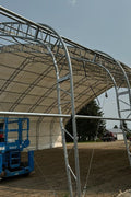 60′ Wide Double Truss Storage Buildings – Heavy - Duty PVC Shelter | Extra - Large Portable Warehouse - Extra - Large Industrial Storage Shelter with Standard 60X152X25 26.5 OZ PVC Cover | Sold by Uncle Wiener's Wholesale