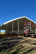 60′ Wide Double Truss Storage Buildings – Heavy - Duty PVC Shelter | Extra - Large Portable Warehouse - Extra - Large Industrial Storage Shelter with Standard 60X152X25 26.5 OZ PVC Cover | Sold by Uncle Wiener's Wholesale