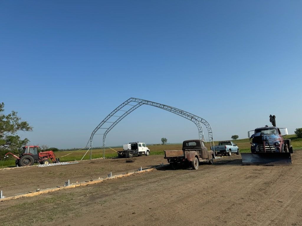 60′ Wide Double Truss Storage Buildings – Heavy - Duty PVC Shelter | Extra - Large Portable Warehouse - Extra - Large Industrial Storage Shelter with Standard 60X152X25 26.5 OZ PVC Cover | Sold by Uncle Wiener's Wholesale
