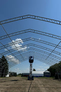 60′ Wide Double Truss Storage Buildings – Heavy - Duty PVC Shelter | Extra - Large Portable Warehouse - Extra - Large Industrial Storage Shelter with Standard 60X152X25 26.5 OZ PVC Cover | Sold by Uncle Wiener's Wholesale
