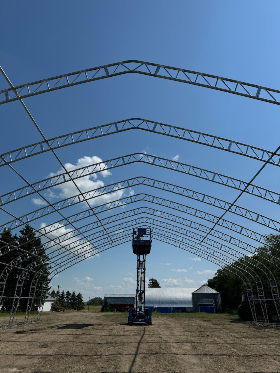 60′ Wide Double Truss Storage Buildings – Heavy - Duty PVC Shelter | Extra - Large Portable Warehouse - Extra - Large Industrial Storage Shelter with Standard 60X152X25 26.5 OZ PVC Cover | Sold by Uncle Wiener's Wholesale