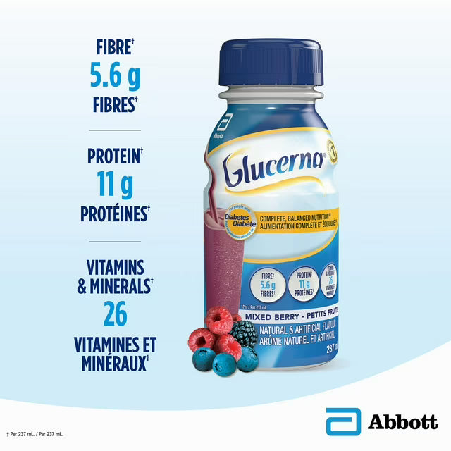 Glucerna Nutritional Drink Meal Replacement Shakes Assorted Flavours 6 x 237mL Bottles