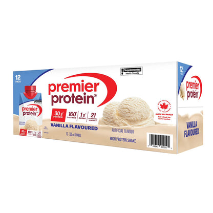 Premier Protein Vanilla High Protein Shake 12 Pack 325mL - Ready-to-Drink Protein Shakes