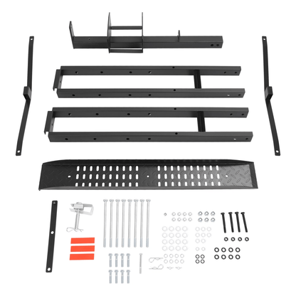 600LBS Motorcycle Trailer Hitch Carrier with Loading Ramp Anti - Tilt Lock Heavy Duty Steel Scooter Dirt Bike Hauler TNSMRC001T - with | Sold by Uncle Wiener's Wholesale