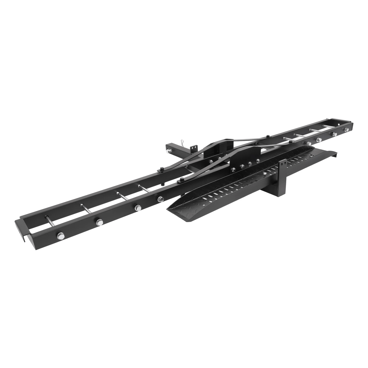 600LBS Motorcycle Trailer Hitch Carrier with Loading Ramp Anti - Tilt Lock Heavy Duty Steel Scooter Dirt Bike Hauler TNSMRC001T - with | Sold by Uncle Wiener's Wholesale