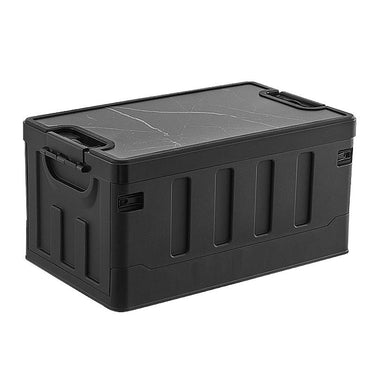 60L Folding Storage Box with Wooden Lid Collapsible Organizer Bench Style S1340 - with | Sold by Uncle Wiener's Wholesale