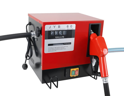 60L/Min Diesel Fuel Transfer Pump 110V with Nozzle, Hoses & Gauge – FD60A - with | Sold by Uncle Wiener's Wholesale
