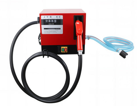 60L/Min Diesel Fuel Transfer Pump 110V with Nozzle, Hoses & Gauge – FD60A - with | Sold by Uncle Wiener's Wholesale