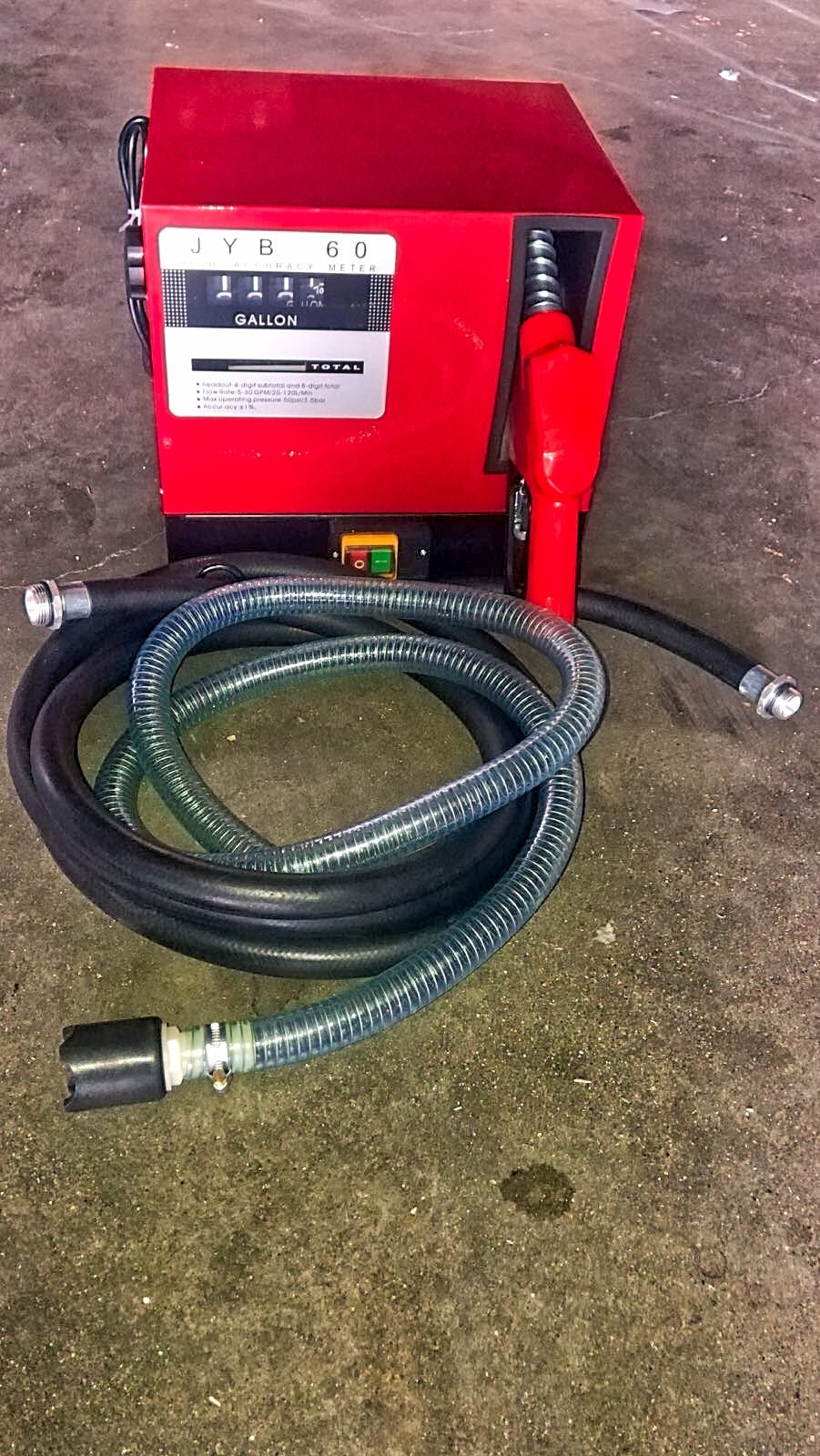 60L/Min Diesel Fuel Transfer Pump 110V with Nozzle, Hoses & Gauge – FD60A - with | Sold by Uncle Wiener's Wholesale