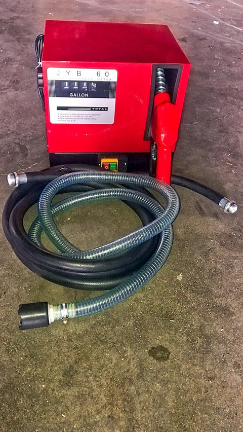 60L/Min Diesel Fuel Transfer Pump 110V with Nozzle, Hoses & Gauge – FD60A - with | Sold by Uncle Wiener's Wholesale