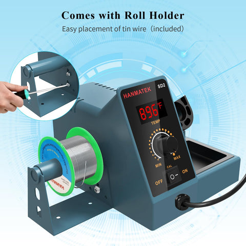 60W Digital Soldering Station – LED Display + 5 Tips | 121SD2 - with | Sold by Uncle Wiener's Wholesale