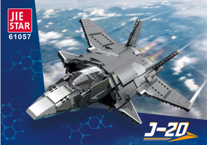 Military Fighter Jet Building Block Set 1365–1386 PCS Large 51.8cm J15 J20 Aircraft Models 61056